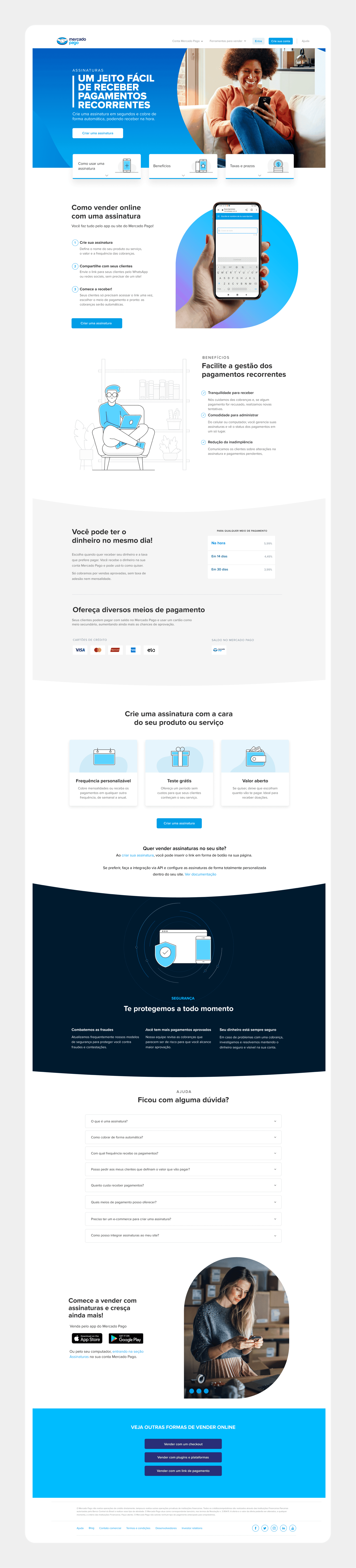 Subscriptions Landing Page Mercado Pago